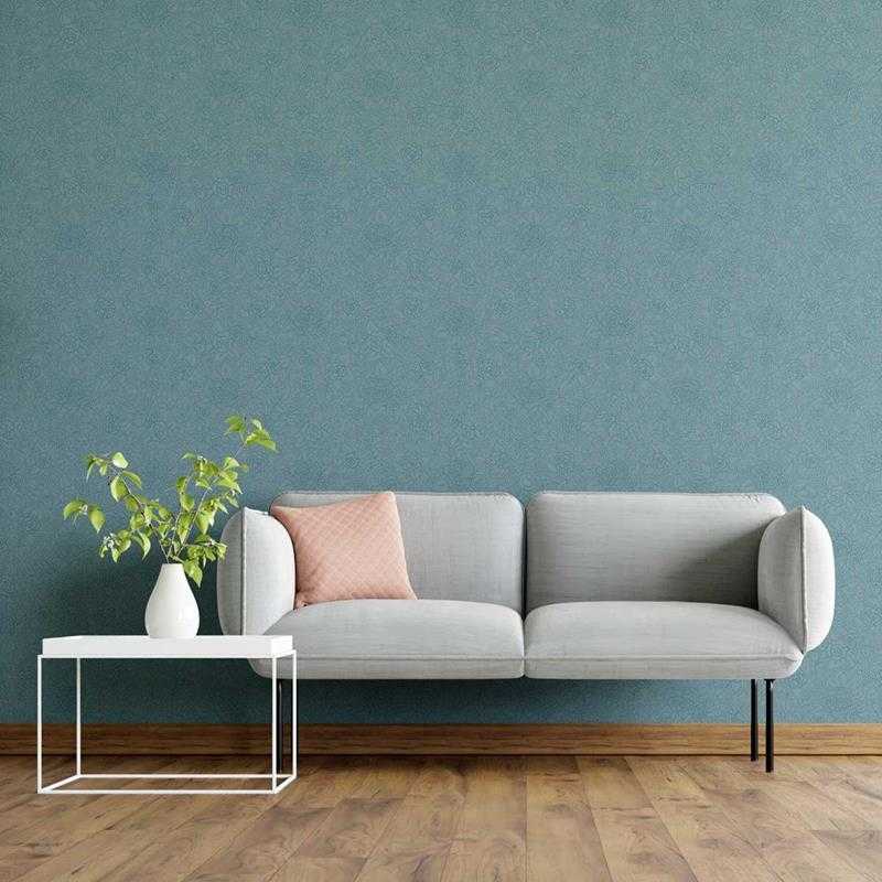 Papel de Parede Adesivo Floral Azul N05253 - Papel na Parede