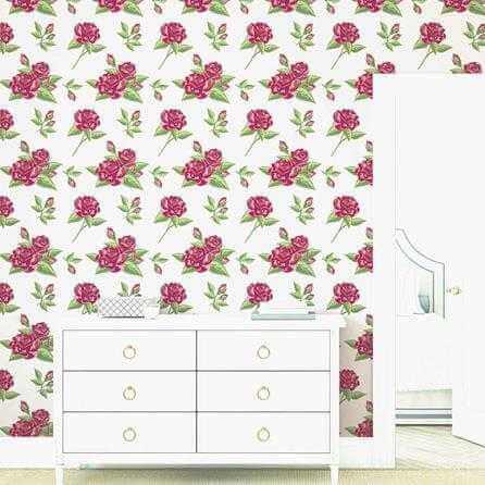 Papel de Parede Adesivo Floral Branco 7478963 - Papel na Parede