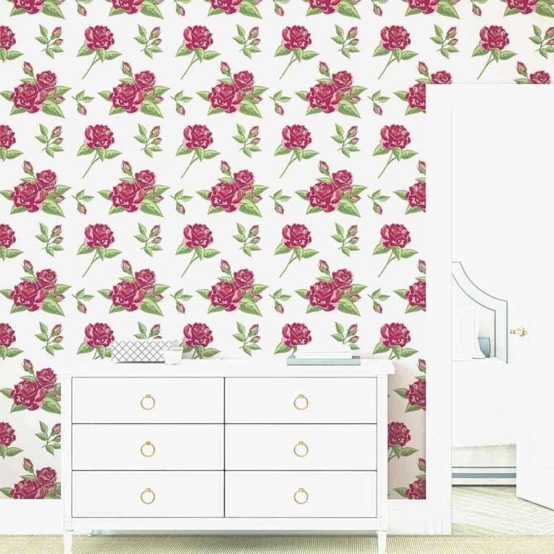 Papel de Parede Adesivo Floral Branco 7478963 - Papel na Parede