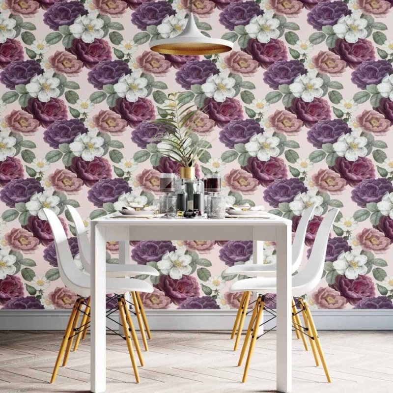 Papel de Parede Adesivo floral clássico N014125 - Papel na Parede