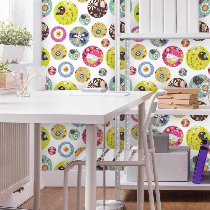 Papel de Parede Adesivo Floral Colorido 0172 - Papel na Parede