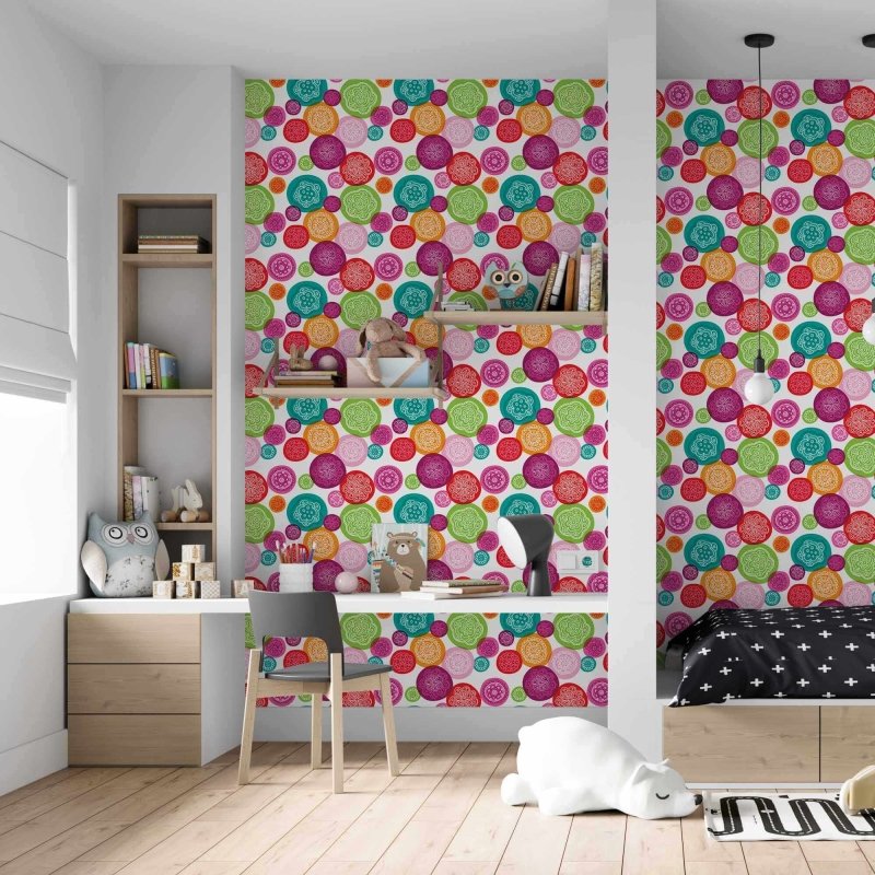 Papel de Parede Adesivo Floral Colorido 107909999 - Papel na Parede