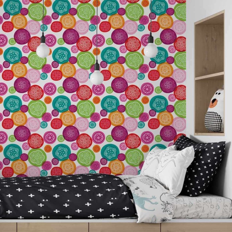 Papel de Parede Adesivo Floral Colorido 107909999 - Papel na Parede