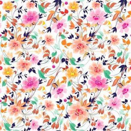 Papel de Parede Adesivo Floral Colorido 539 - Papel na Parede