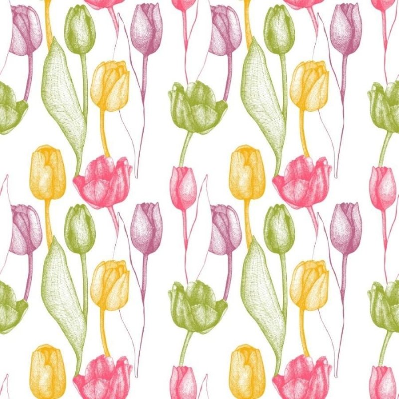 Papel de Parede Adesivo Floral Colorido N012117 - Papel na Parede