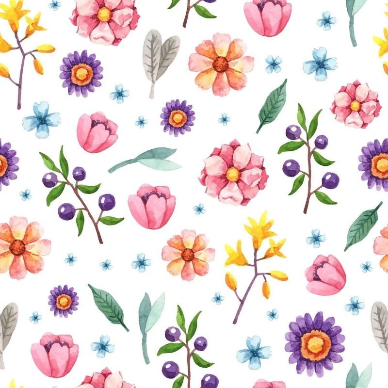 Papel de Parede Adesivo Floral Colorido N012145 - Papel na Parede