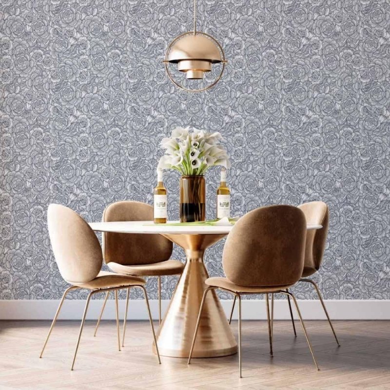 Papel de Parede Adesivo floral colorir N014149 - Papel na Parede