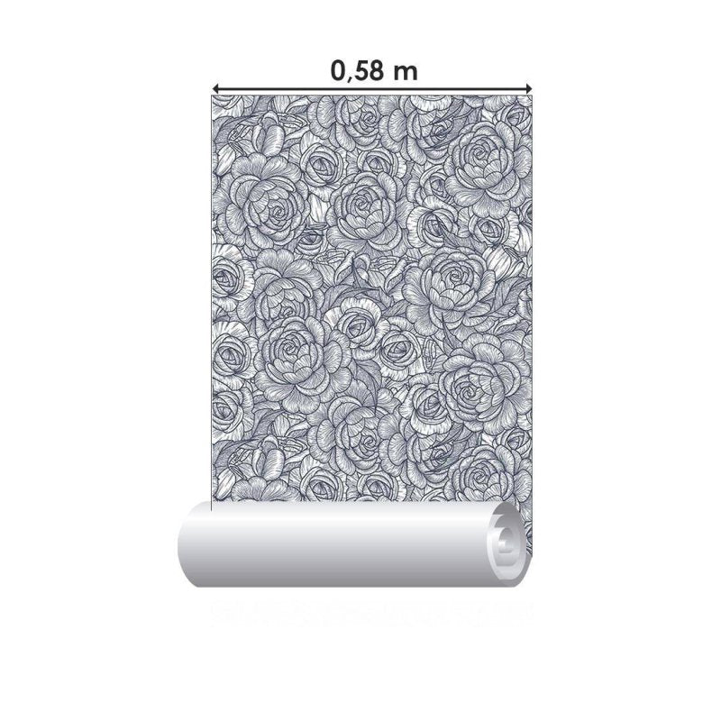 Papel de Parede Adesivo floral colorir N014149 - Papel na Parede