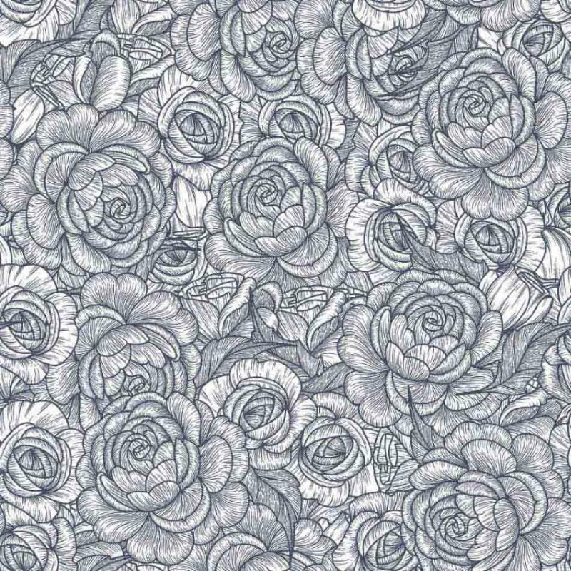 Papel de Parede Adesivo floral colorir N014149 - Papel na Parede