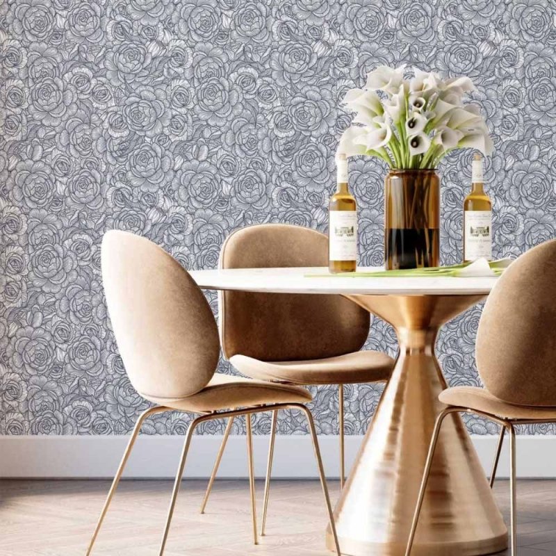 Papel de Parede Adesivo floral colorir N014149 - Papel na Parede