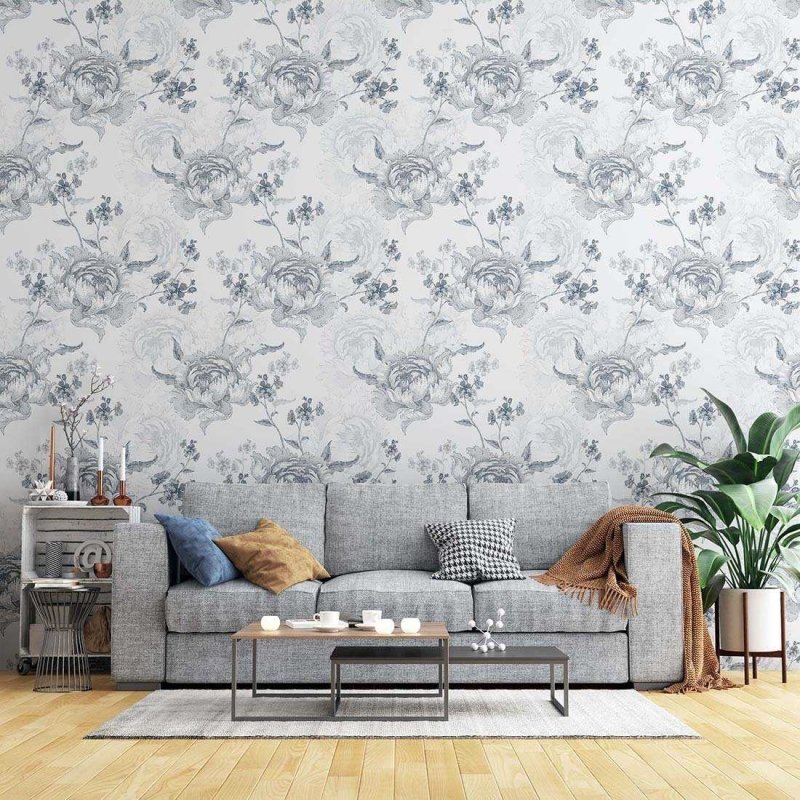 Papel de Parede Adesivo Floral Comércio N02201 - Papel na Parede