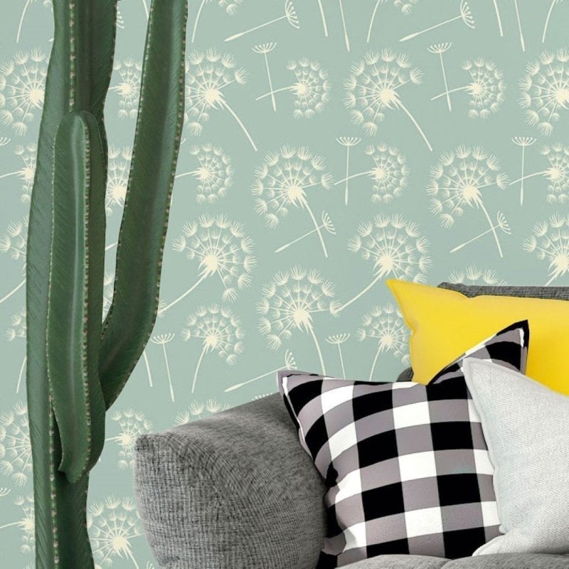 Papel de Parede Adesivo Floral Dente de Leão N017031 - Papel na Parede