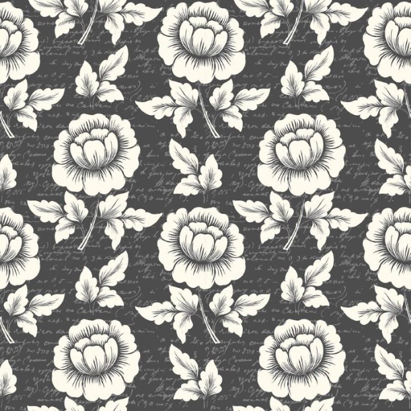 Papel de Parede Adesivo Floral Escritos N012139 - Papel na Parede