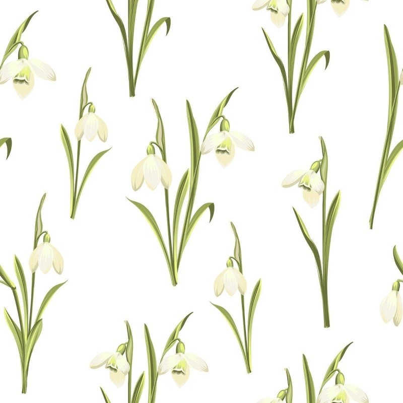 Papel de Parede Adesivo Floral Flocos de Neve N012044 - Papel na Parede
