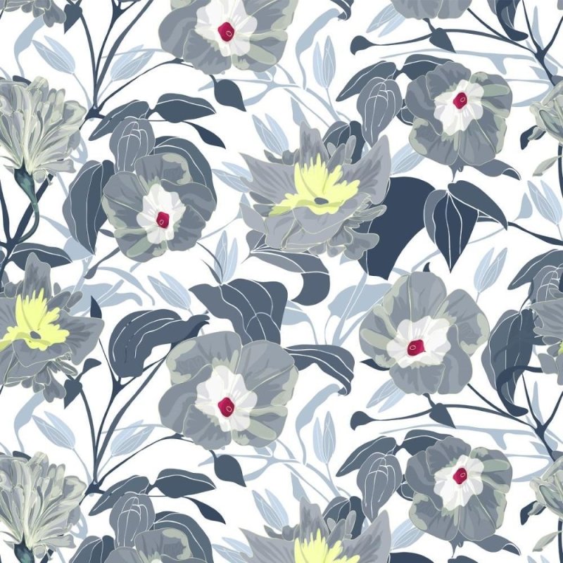 Papel de Parede Adesivo Floral Glory Flower N014018 - Papel na Parede