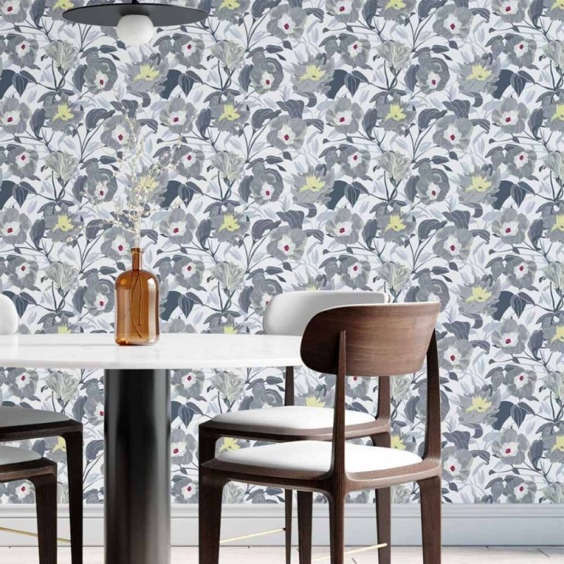 Papel de Parede Adesivo Floral Glory Flower N014018 - Papel na Parede