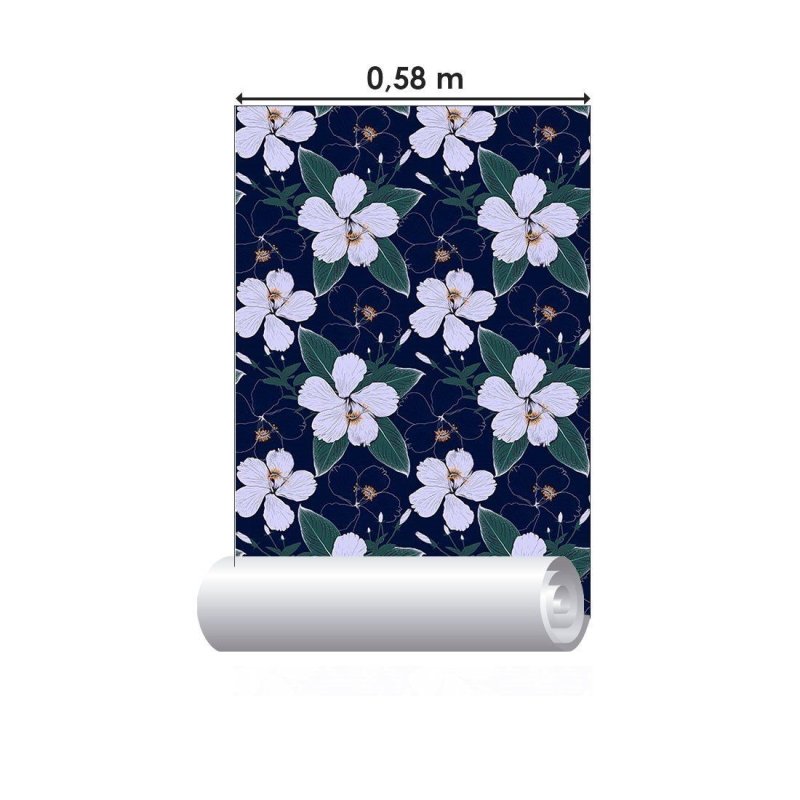 Papel de Parede Adesivo Floral Hibisco N012078 - Papel na Parede