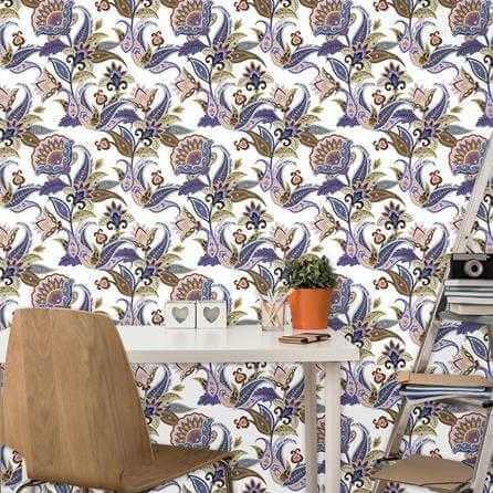 Papel de Parede Adesivo Floral Indiano 363628028 - Papel na Parede