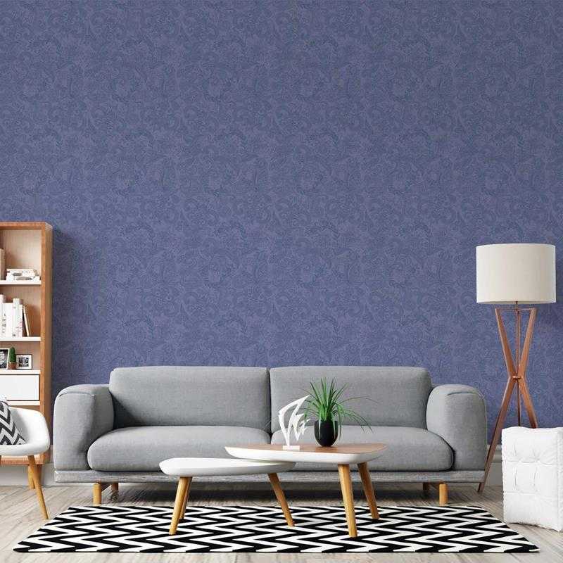 Papel de Parede Adesivo Floral Indiano Azul N05256 - Papel na Parede