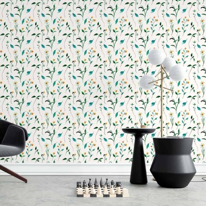 Papel de Parede Adesivo Floral Jardim N015209 - Papel na Parede