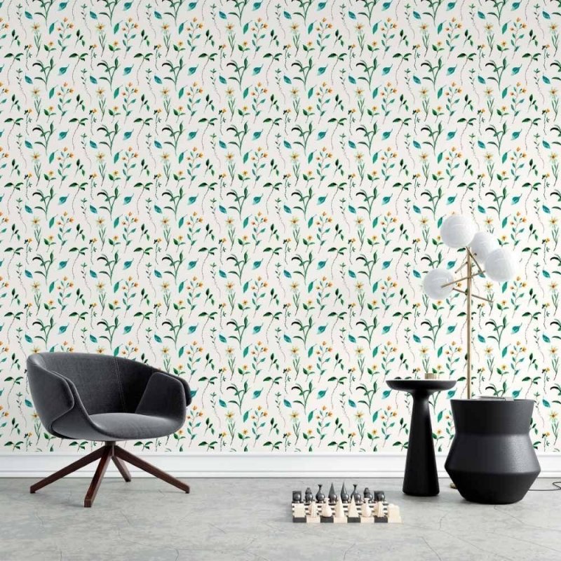 Papel de Parede Adesivo Floral Jardim N015209 - Papel na Parede