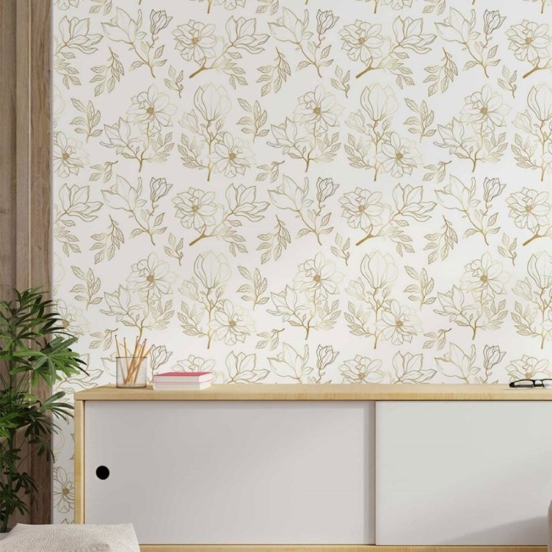 Papel de Parede Adesivo floral luxury N014098 - Papel na Parede