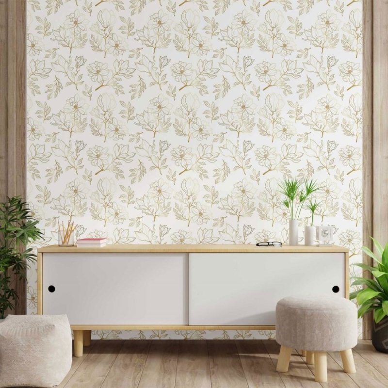 Papel de Parede Adesivo floral luxury N014098 - Papel na Parede