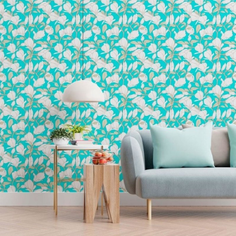 Papel de Parede Adesivo Floral Magnólias N013054 - Papel na Parede