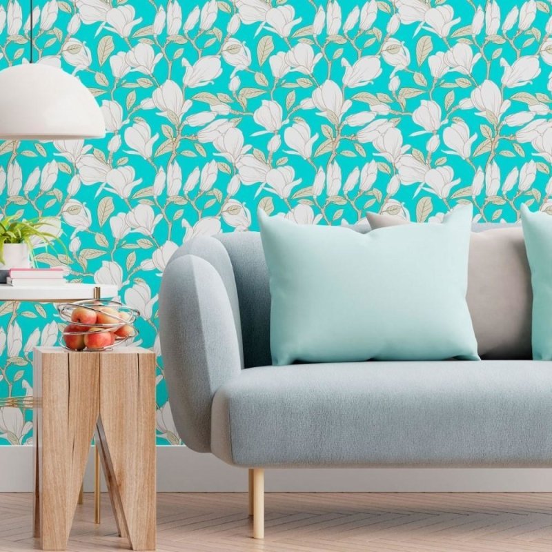 Papel de Parede Adesivo Floral Magnólias N013054 - Papel na Parede
