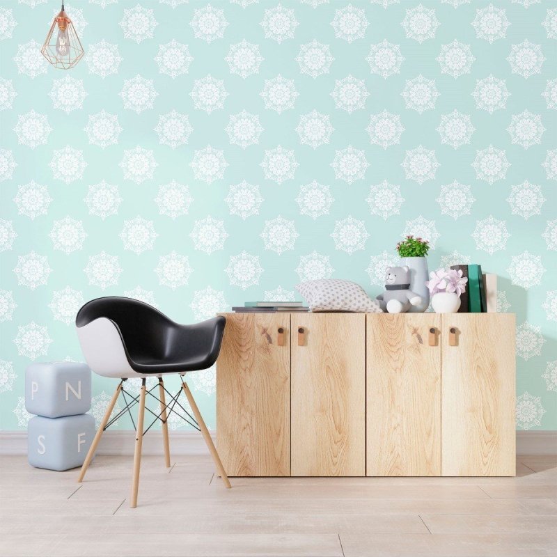 Papel de Parede Adesivo Floral Mandala Ornamental N012116 - Papel na Parede