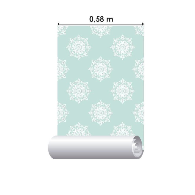 Papel de Parede Adesivo Floral Mandala Ornamental N012116 - Papel na Parede
