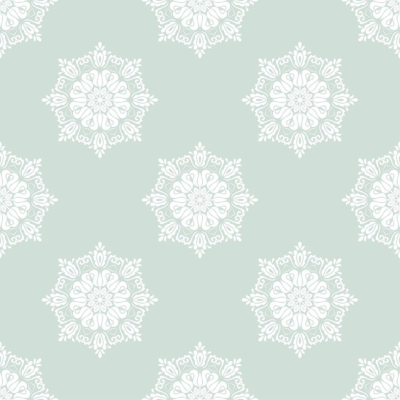 Papel de Parede Adesivo Floral Mandala Ornamental N012116 - Papel na Parede