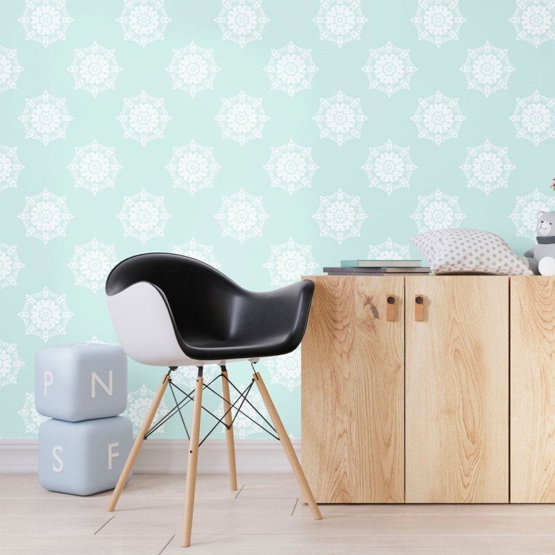Papel de Parede Adesivo Floral Mandala Ornamental N012116 - Papel na Parede