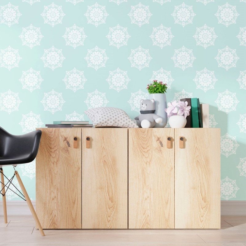 Papel de Parede Adesivo Floral Mandala Ornamental N012116 - Papel na Parede