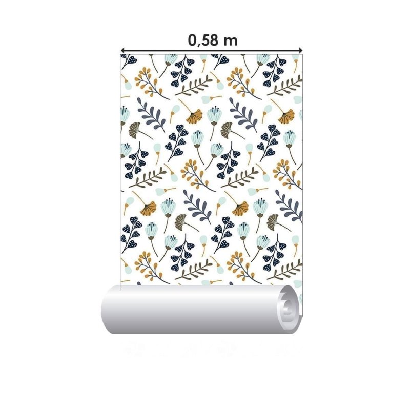 Papel de Parede Adesivo Floral Minimalista N09020 - Papel na Parede