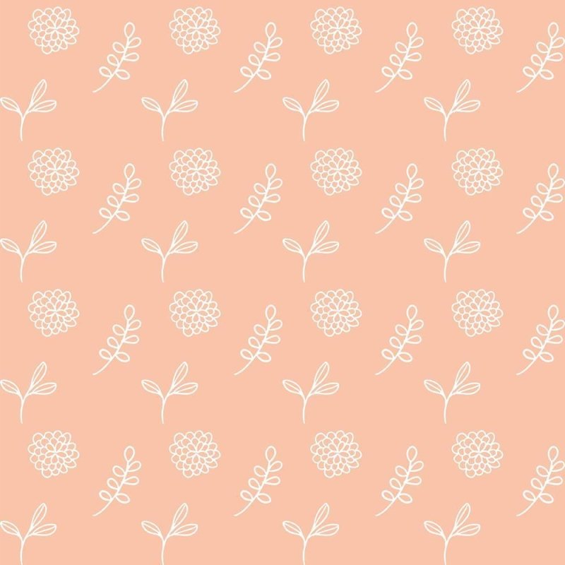 Papel de Parede Adesivo Floral Minimalista Salmão N08040 - Papel na Parede