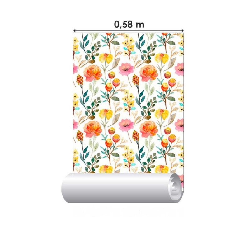 Papel de Parede Adesivo Floral N011107 - Papel na Parede