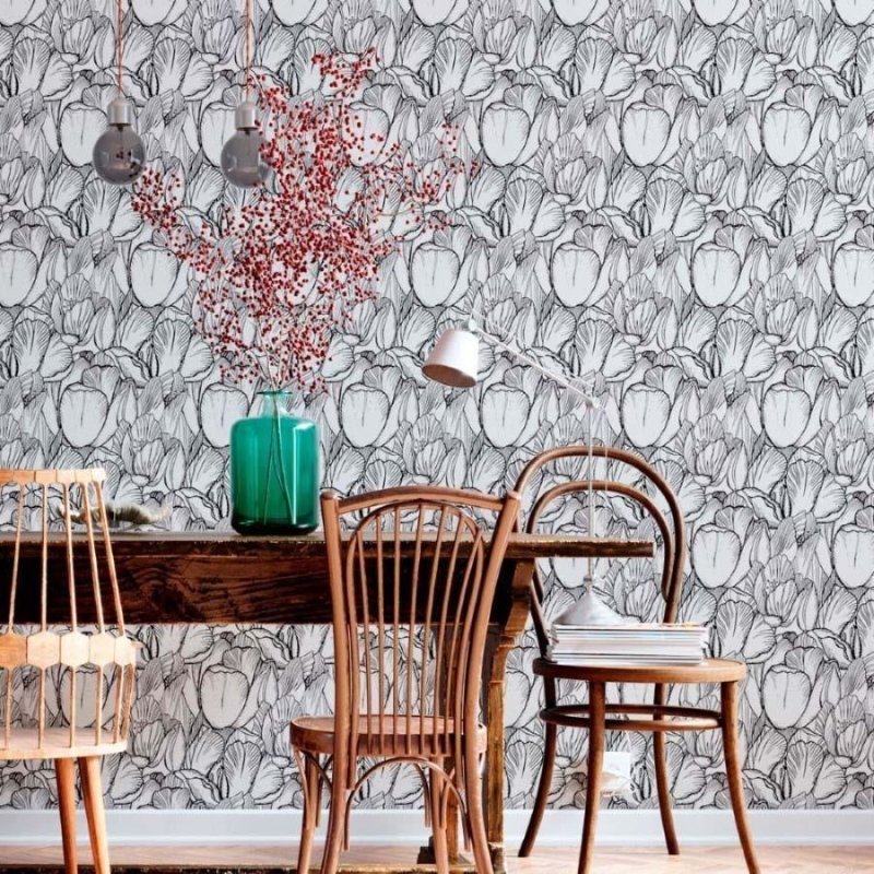 Papel de Parede Adesivo Floral N012113 - Papel na Parede