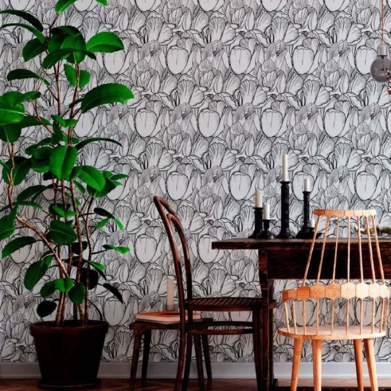 Papel de Parede Adesivo Floral N012113 - Papel na Parede