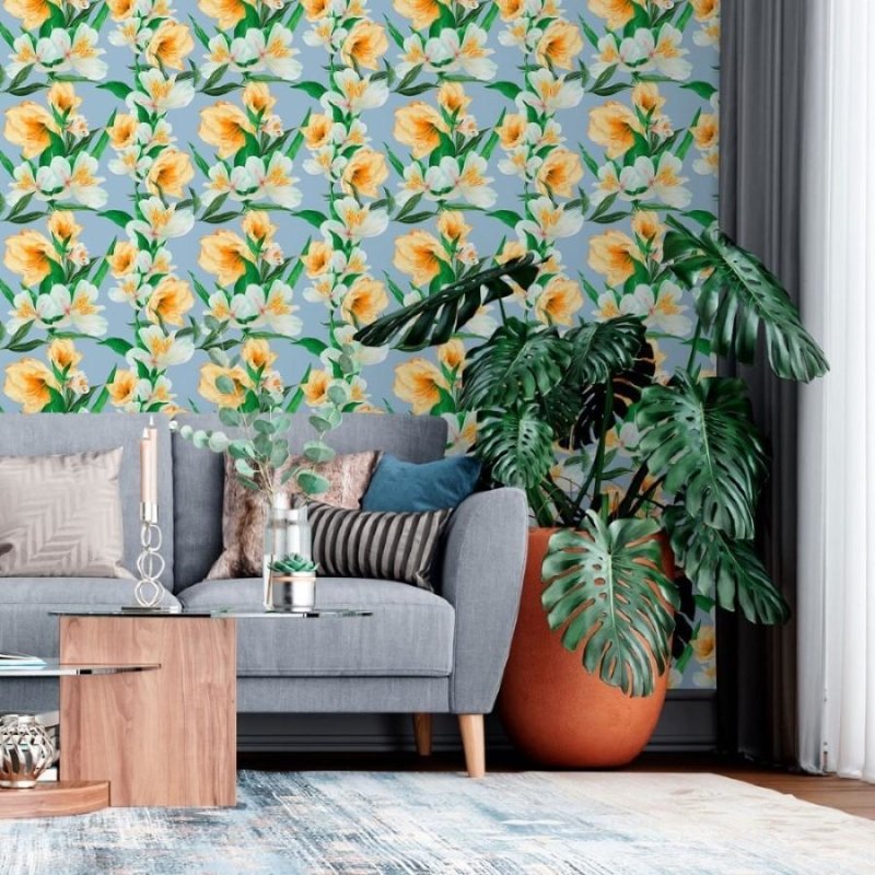 Papel de Parede Adesivo Floral N013053 - Papel na Parede