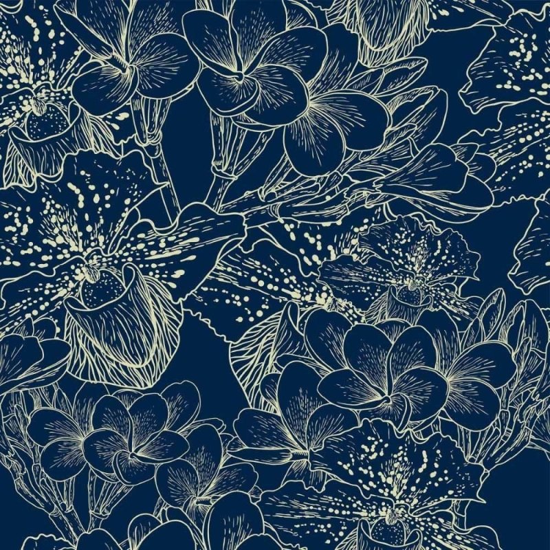 Papel de Parede Adesivo floral N014133 - Papel na Parede