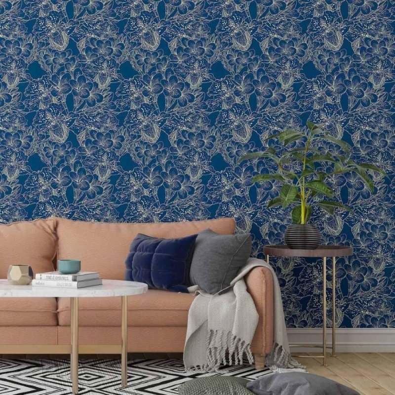 Papel de Parede Adesivo floral N014133 - Papel na Parede