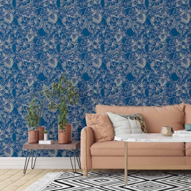 Papel de Parede Adesivo floral N014133 - Papel na Parede