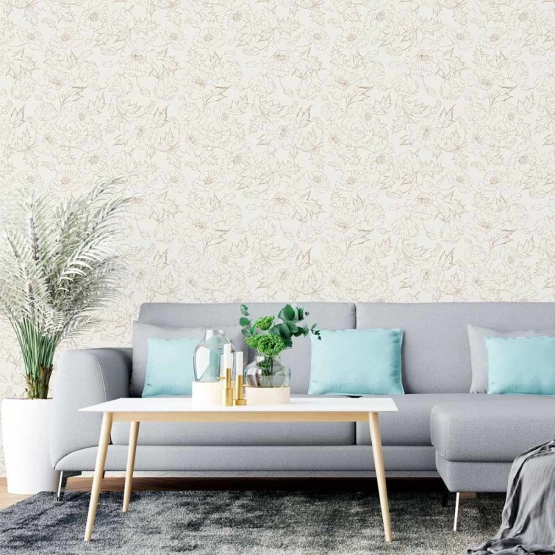 Papel de Parede Adesivo Floral N015111 - Papel na Parede