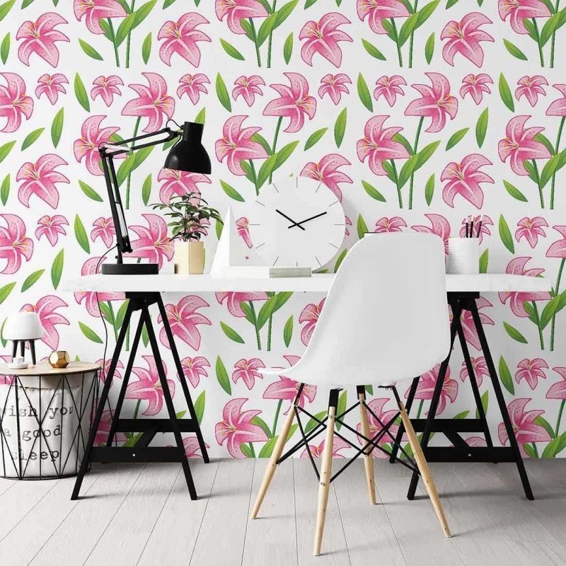 Papel de Parede Adesivo Floral N02218 - Papel na Parede