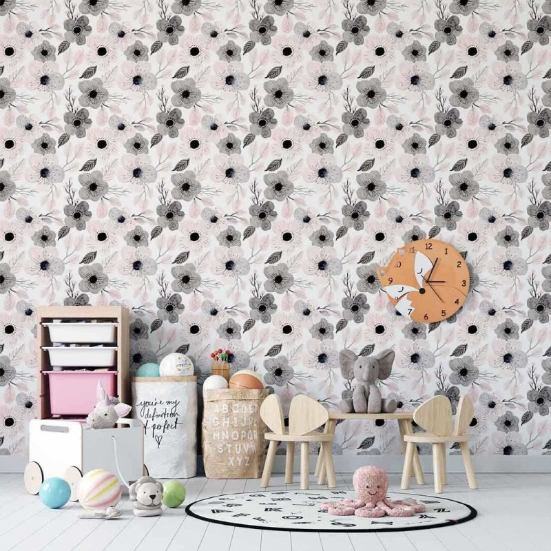 Papel de Parede Adesivo Floral N02240 - Papel na Parede