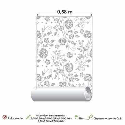 Papel de Parede Adesivo Floral N1901797406E - Papel na Parede