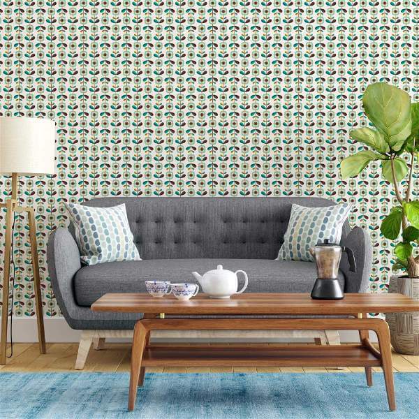 Papel de Parede Adesivo Floral N190187400 - Papel na Parede