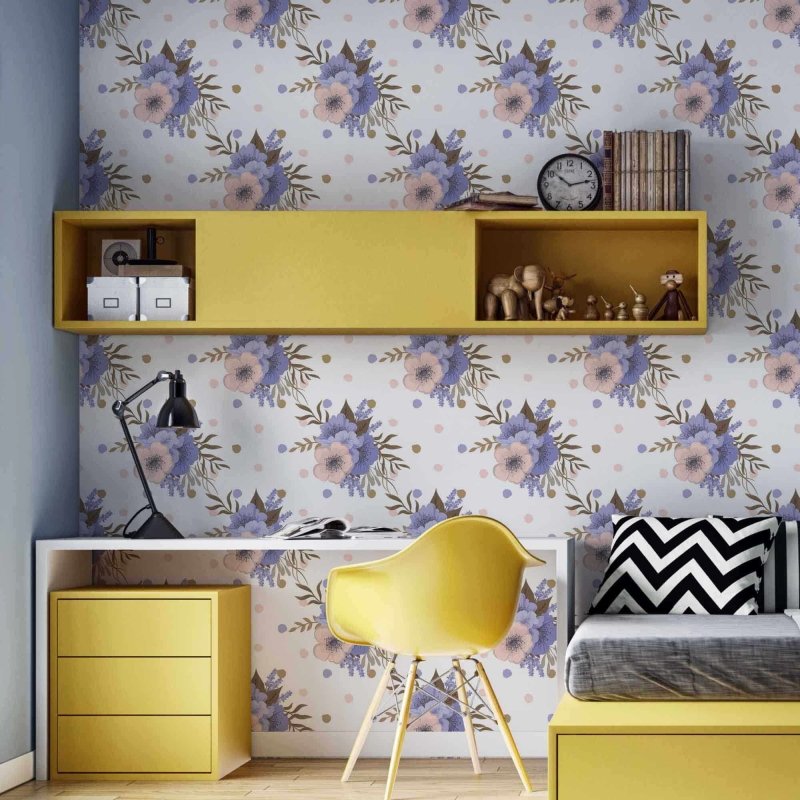 Papel de Parede Adesivo Floral N204259 - Papel na Parede