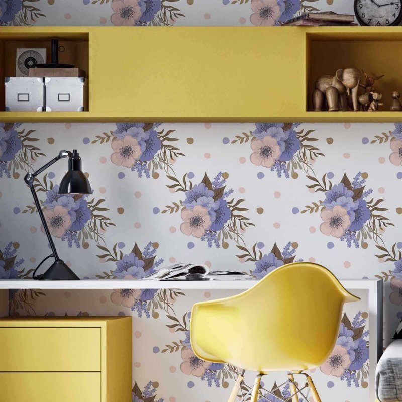 Papel de Parede Adesivo Floral N204259 - Papel na Parede